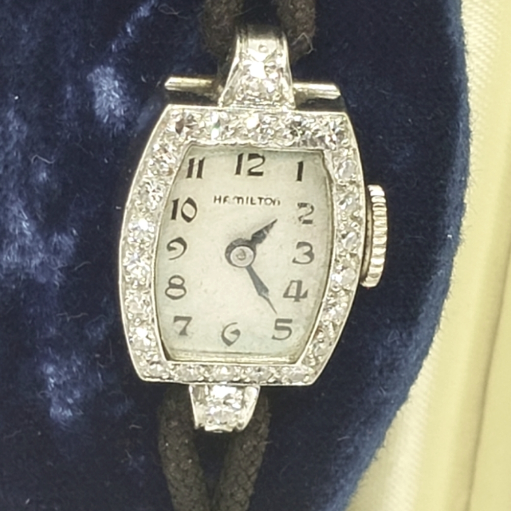 Platinum & Diamond Watch Lady Hamilton - Picture 3 of 12